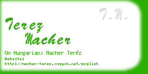 terez macher business card